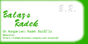 balazs radek business card